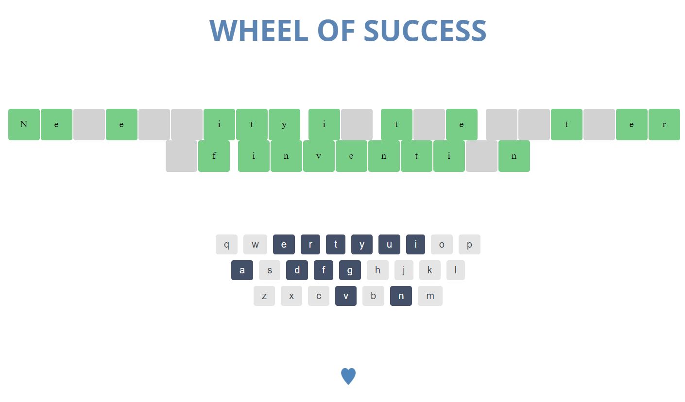 Wheel of success web game